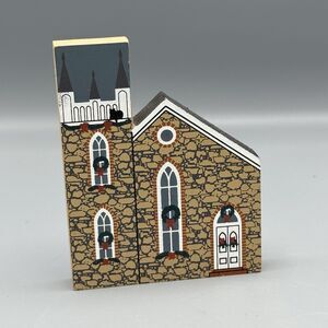 1991 Cats Meow Rocky Mountain Christmas 1st Presbyterian Church Faline Shelf Sit